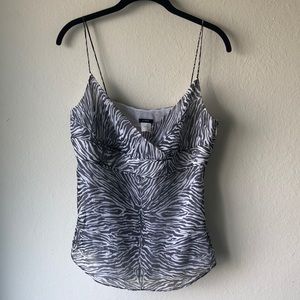 J. Crew zebra print silk camisole